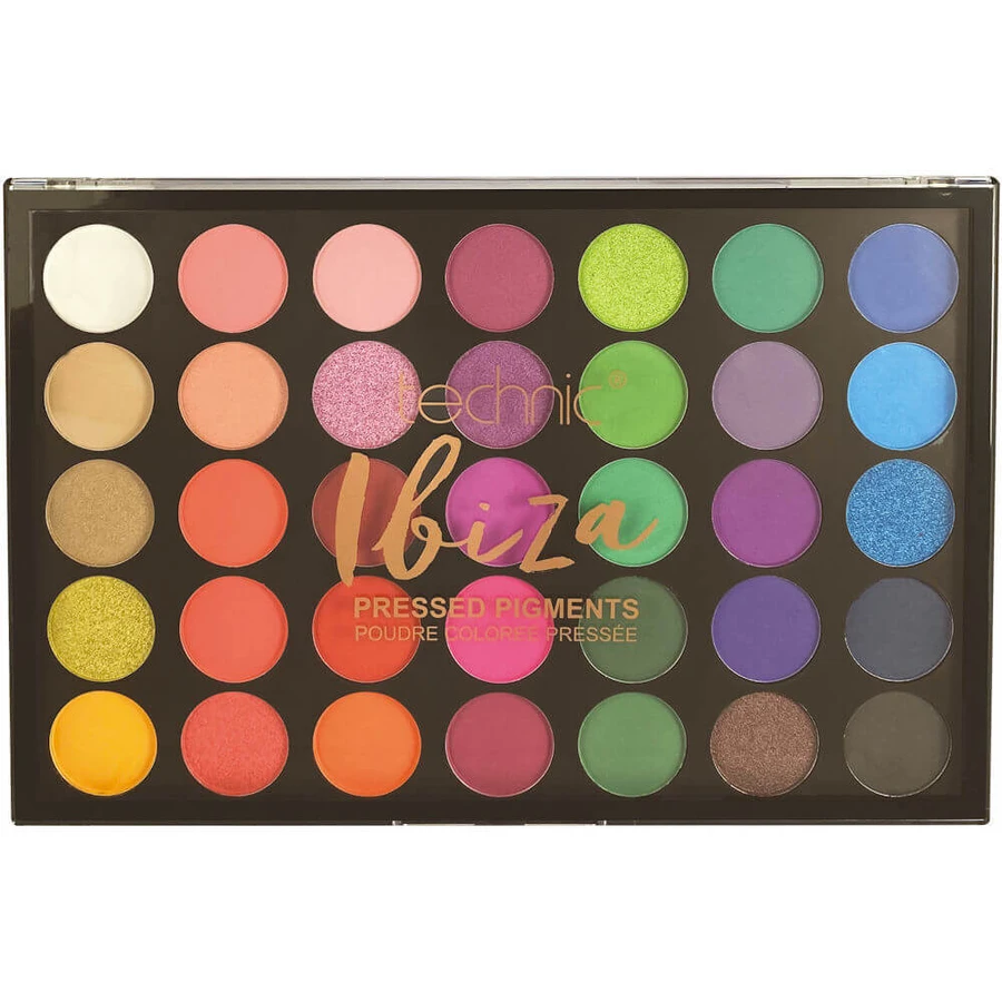 TECHNIC Eyeshadow Pressed Pigment Ibiza - Shadow Palette With 35 shades