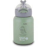 NAVA Thermos Stainless Steel Bottle We Care In Green Colour 350ml (10-110-003)
