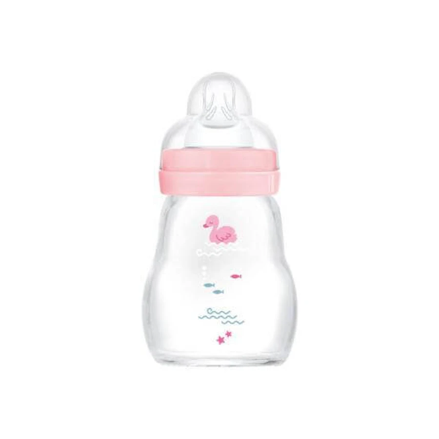 MAM Biberón de vidrio Feel Good con tetina de silicona Para 0+ meses 170ml