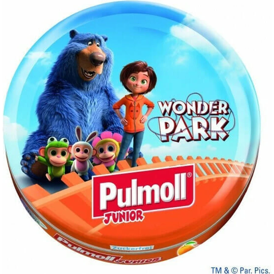 PULMOLL Caramelos para la Garganta de los Niños con Naranja y Vitamina A & C & E 45g