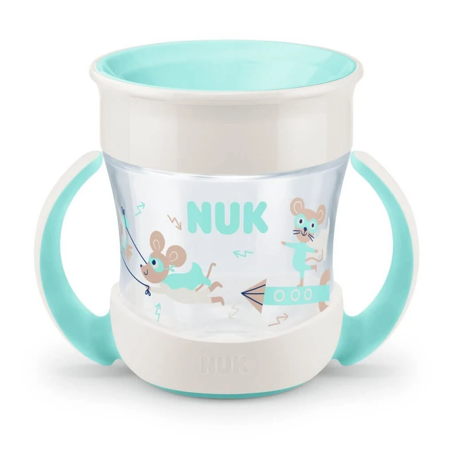 NUK Mini Magic Cup Cup mit Lippe und Deckel Ab 6 Monaten, 160ml In verschiedenen Farben - Türkis