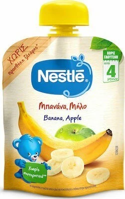 NESTLE Banana & Apple Fruit Puree From the 4th month 90gr