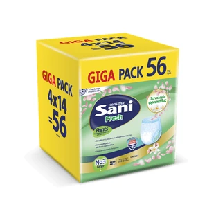 SANI Pantalón Fresh No3 Grande 100-140cm 14x4=56 Piezas Giga Pack