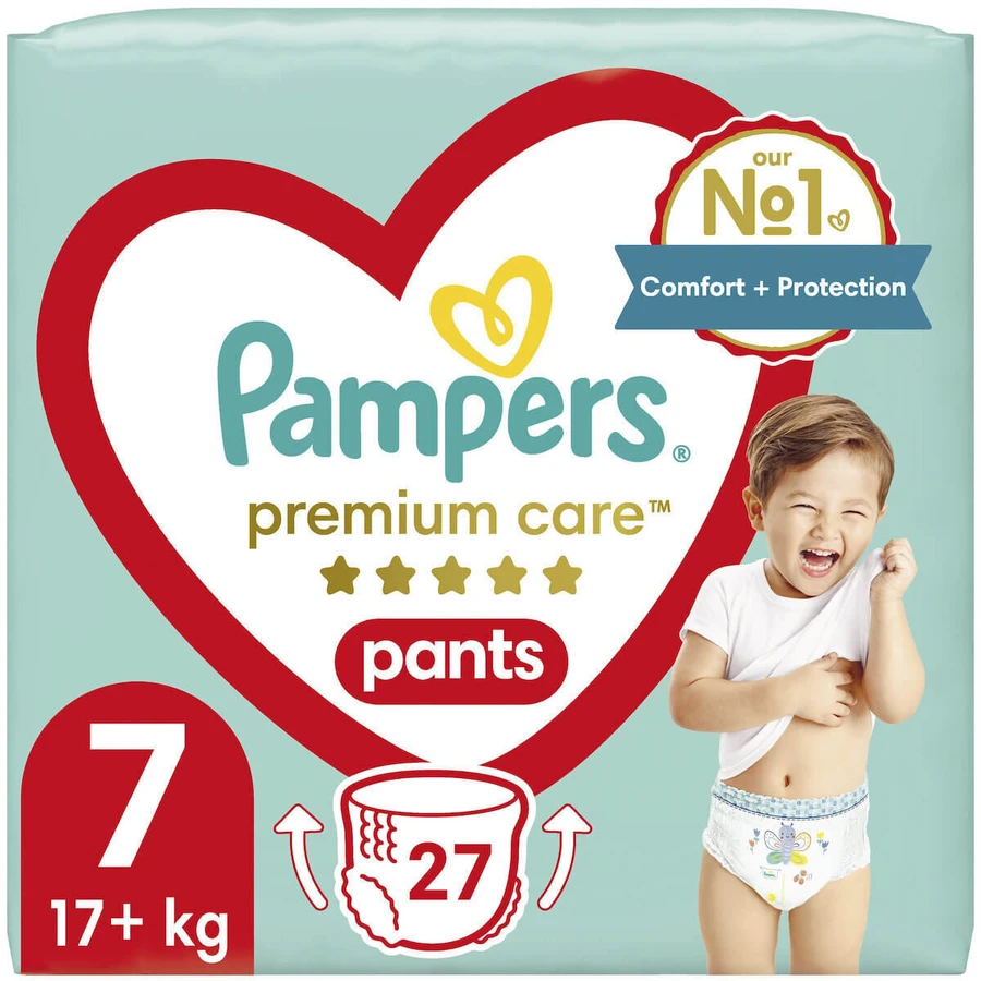 PAMPERS Premium Broek No7 17+kg 27 Stuks