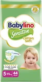 BABYLINO Sensitive Cotton Soft Children's Diapers No. 5 11-16kg 44 Pieces