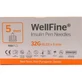 WELLIFINE Aiguilles à insuline 32 Gauge x 5mm x100