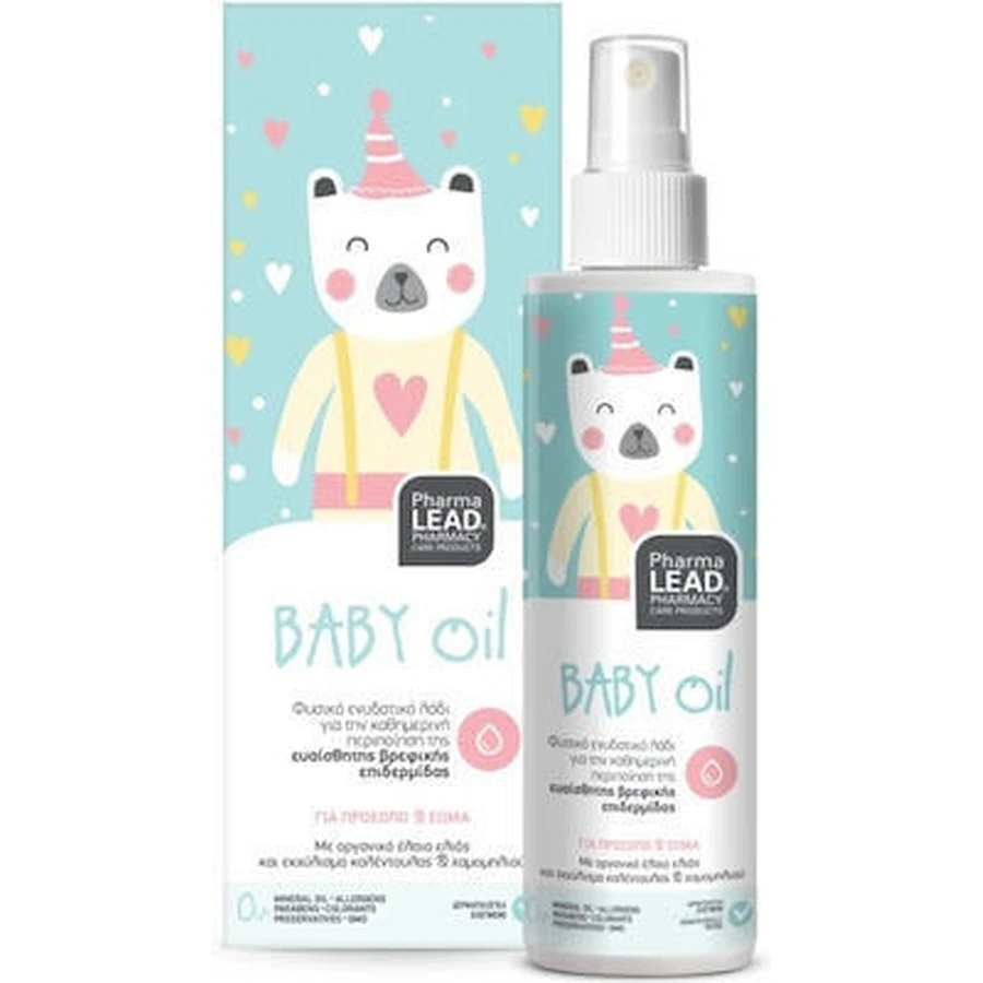 PHARMALEAD Huile bébé - Huile hydratante naturelle pour la peau sensible de bébé, 125ml