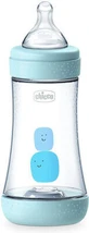 CHICCO Perfect 5 Biberón de Plástico con Tetina de Silicona Contra los Cólicos De 2 Botellas 240ml azul [20223-20]