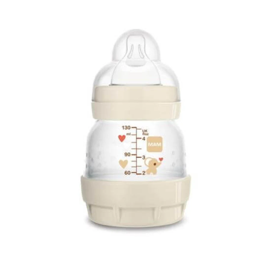 MAM Easy Start Anti-Colic Plastic Bottle with Silicone Liner for 0+ Months 130ml