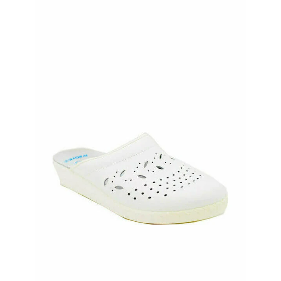 FLY FLOT 1318 Leather Women's Anatomic Anatomic Sambo White No 37