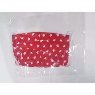 MASQUE Tissu rouge avec étoiles