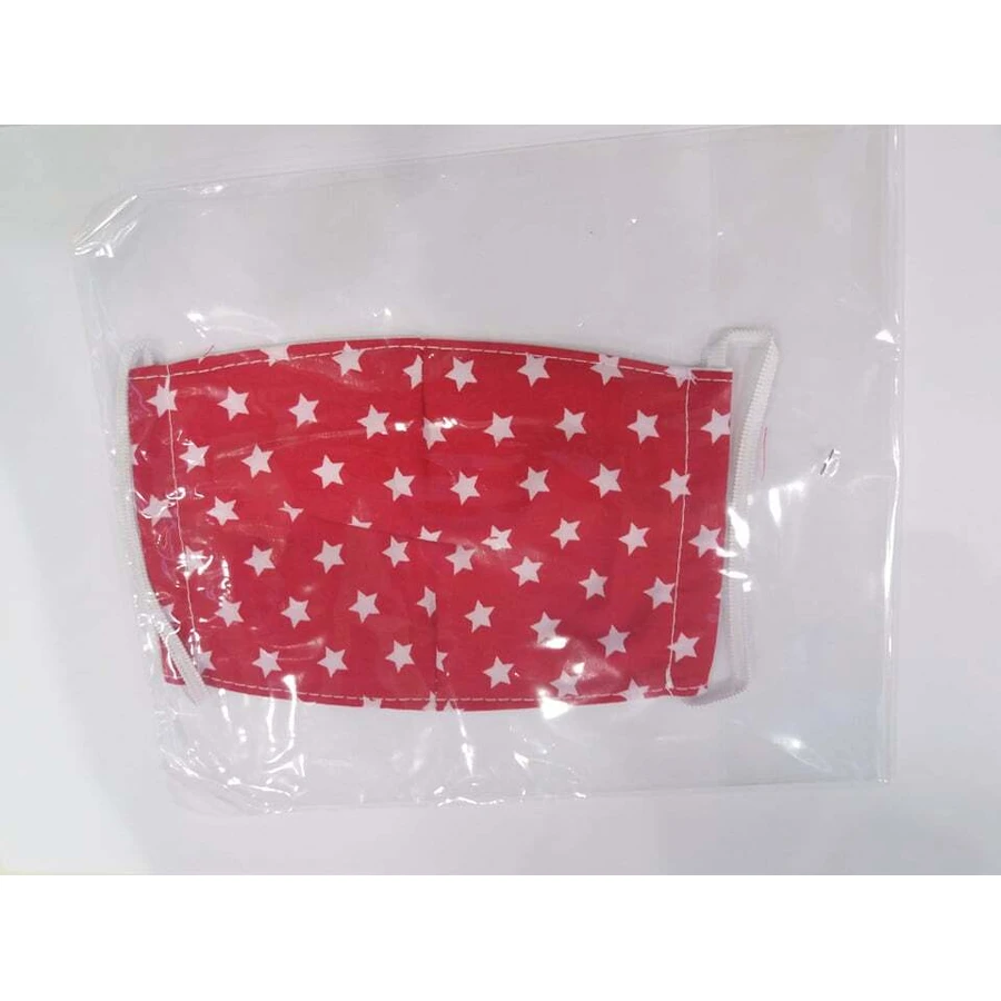 MASQUE Tissu rouge avec étoiles