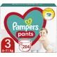 PAMPERS Pants Baby Diapers Pull-up Diapers No 3 6-11kg Monthly Pack 204 Pieces
