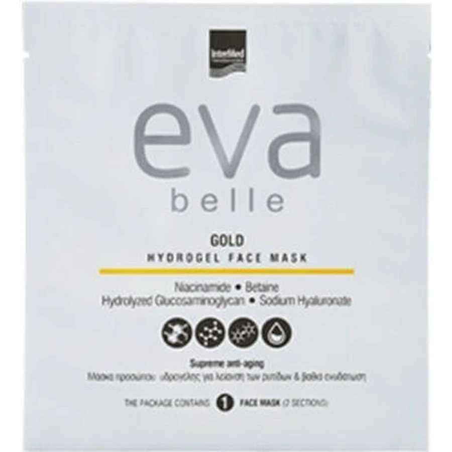 EVA Belle Gold Hydrogel Face Mask Face Mask Hydrogel Face Mask With Gold For Wrinkle Smoothing & Deep Hydration