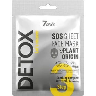 7DAYS Mascarilla Facial Detox SOS Mascarilla Facial Tonificante Para Reducción De Líneas Delgadas