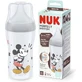 NUK Disney Mickey Mouse Perfect Match Biberón de Plástico con Tetina de Silicona Suave (M) 3+ Meses 260ml