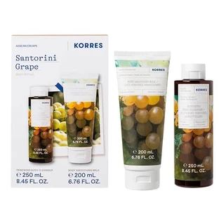 KORRES Aegean Escape Santorini Grape Santorini Vine Shower Gel 250ml & Moisturizing Body Milk 200ml