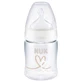 Biberon en silicone NUK First Choice Plastic 0-6m 150ml avec contrôle de la température et indicateur de contrôle de la température - Blanc