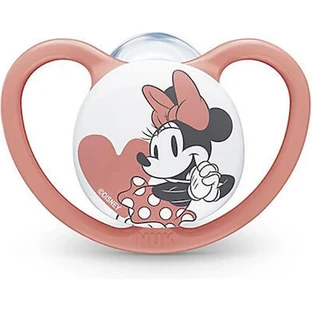 NUK Disney Space Chupete de Silicona con Funda 6-18 meses - Rosa
