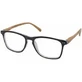 EYELEAD Lectura-Presbicia Gafas Negro Con Brazo De Madera Rojo E211 +2.00