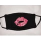 ROYALTY Black Fabric Mask With Activated Carbon Filter "Red Kiss"