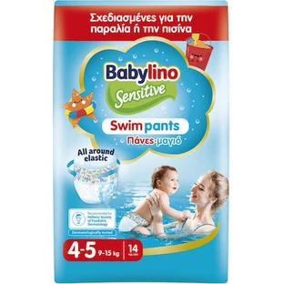 BABYLINO Bañador Sensitive No.4+ para 9-15kg 14 piezas
