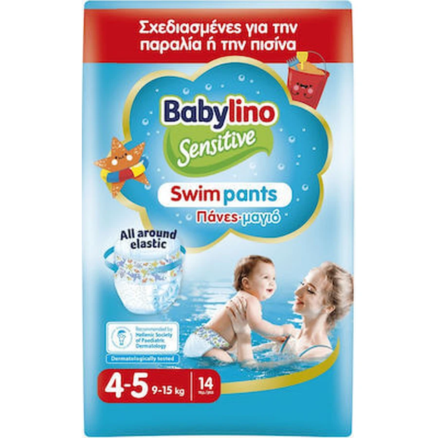 BABYLINO Bañador Sensitive No.4+ para 9-15kg 14 piezas