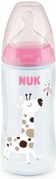 Biberón NUK First Choice Plus Tempature Control con Indicador de Temperatura y Tetina de Silicona 6-18 Meses, 360ml En Varios Colores - Rosa