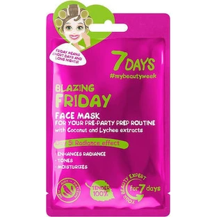 7DAYS Blazing Friday Sheet Mask Gezichtsmasker met kokoswater, 28g