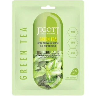 JIGOTT Grüner Tee echte Ampulle Maske Gesichtsmaske für Hydratation 27ml