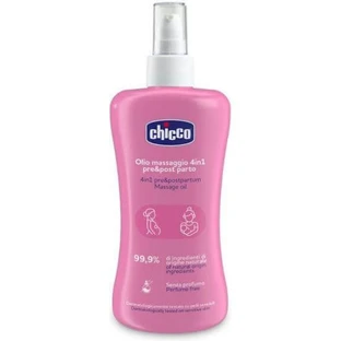 CHICCO Massageolie Massageolie 4 In 1 Voor & Na de Geboorte Met Natuurlijke Ingrediënten & Geurvrij, 200ml