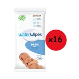 WATERWIPES Wischtücher 99% Wasser, parfümfrei 448 Stück (16 Packungen à 28 Stück) Karton
