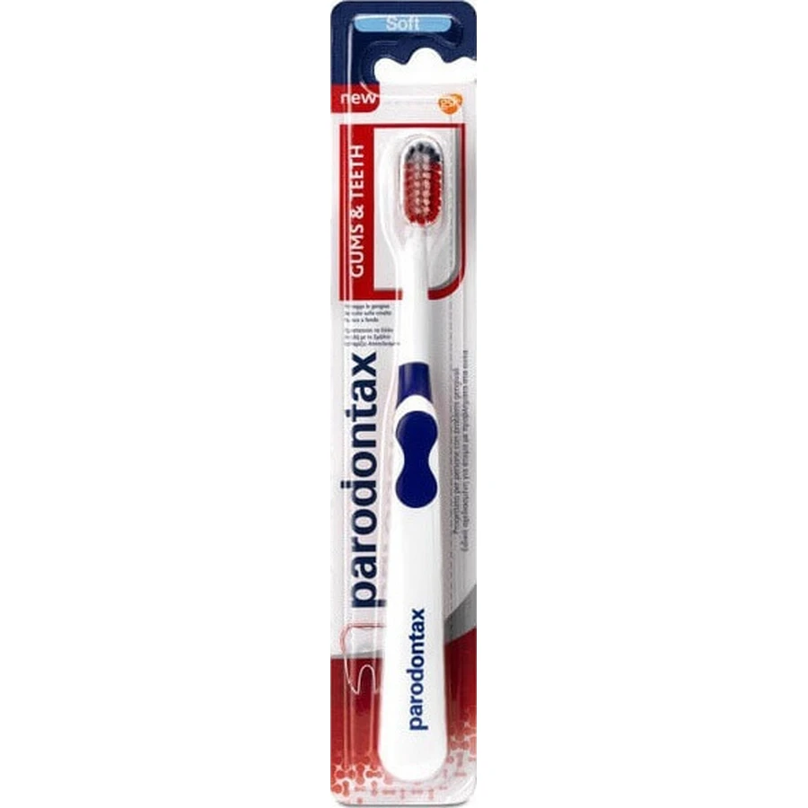 PARODONTAX Encías y Dientes Cepillo de Dientes Suave Para Encías Sangrantes En Varios Colores - Azul