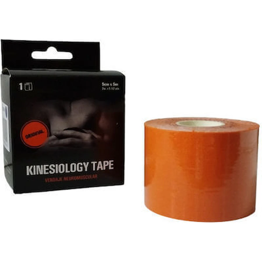 CALVO Kinesiotherapietape In verschillende kleuren 5cm x 5m - Oranje