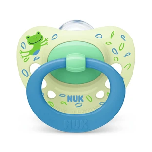 NUK Siliconen Fopspeen Handtekening 6-18m In verschillende kleuren - Blauw/Groen