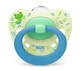 Suzeta NUK Silicone Signature 6-18m în diferite culori - albastru/verde