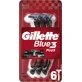 GILLETTE Blue3 Plus Red Wegwerpscheermesjes Herenscheermesjes met 3 mesjes 6 stuks