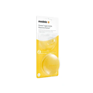 MEDELA Contact Nipple Shields-Silicone Nipple Shields with Case Large