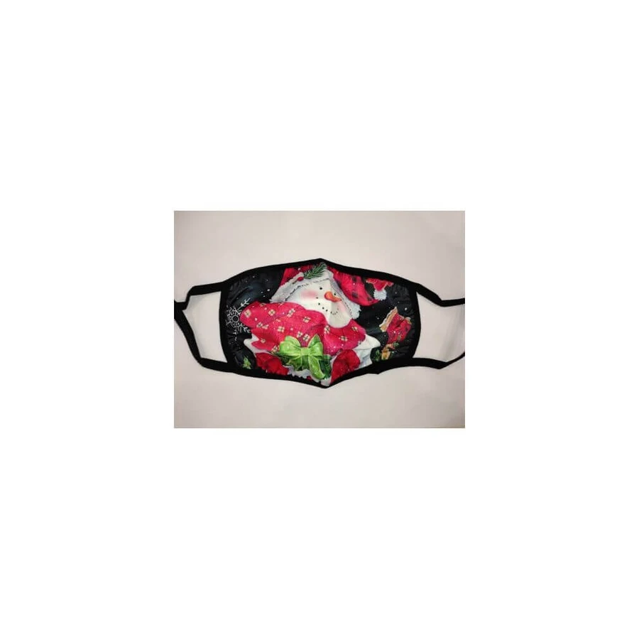 ROYALTY Stoffen Kindermasker X-Mas Editie Zwart Sneeuwpop x1