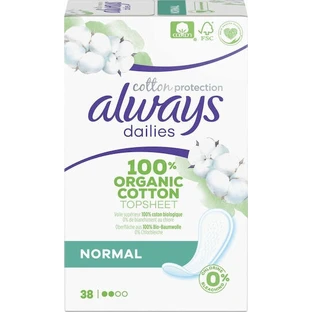ALWAYS Dailies Katoenen Beschermende Inlegkruisjes Normaal 38 Stuks