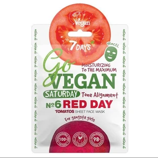 7DAYS Gezichtsmasker Go Vegan Zaterdag "Rode Dag" 25g