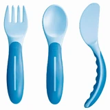 MAM Baby's Besteck Gabel, Löffel, Messer für 6+ Monate 515B