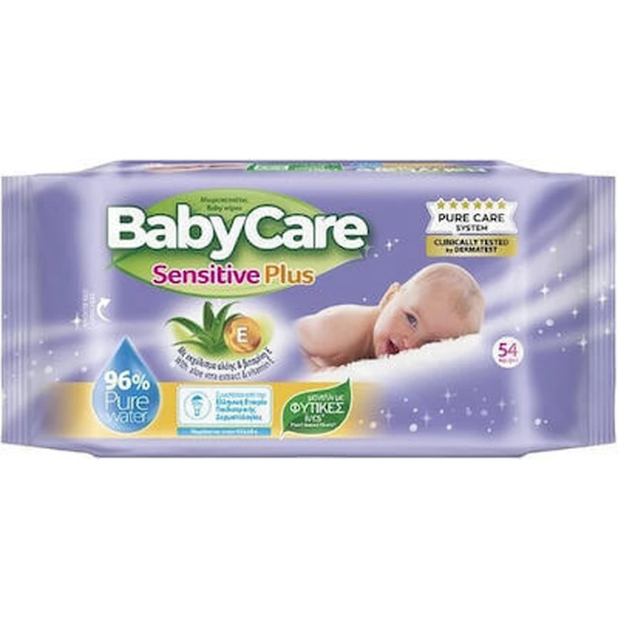 BABYCARE Sensitive Plus babydoekjes met aloë & vitamine E 54 stuks