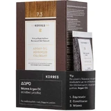 KORRES Promo Argan Oil Advanced Colorant Hair Dye 7.3 Blonde Gold / Honey 50ml & FREE Argan Oil Mask Special Size 40ml