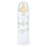 NUK New Classic Plastic Bottle with Rubber Nipple From 6-18 Months 250ml In Various Colors - White