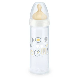 NUK New Classic Plastic Fles met Rubberen Speen Van 6-18 Maanden 250ml In Verschillende Kleuren - Wit
