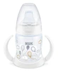 NUK First Choice Biberón Entrenamiento Biberón con dos asas y boquilla de silicona para 6-18 meses 150ml 10.743.943 - Blanco