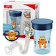 Set Magic Cup & Space cu pahar de antrenament 230ml, panglică de susținere și spațiu pentru suzetă pentru 6+ luni 10.255.437 În albastru
