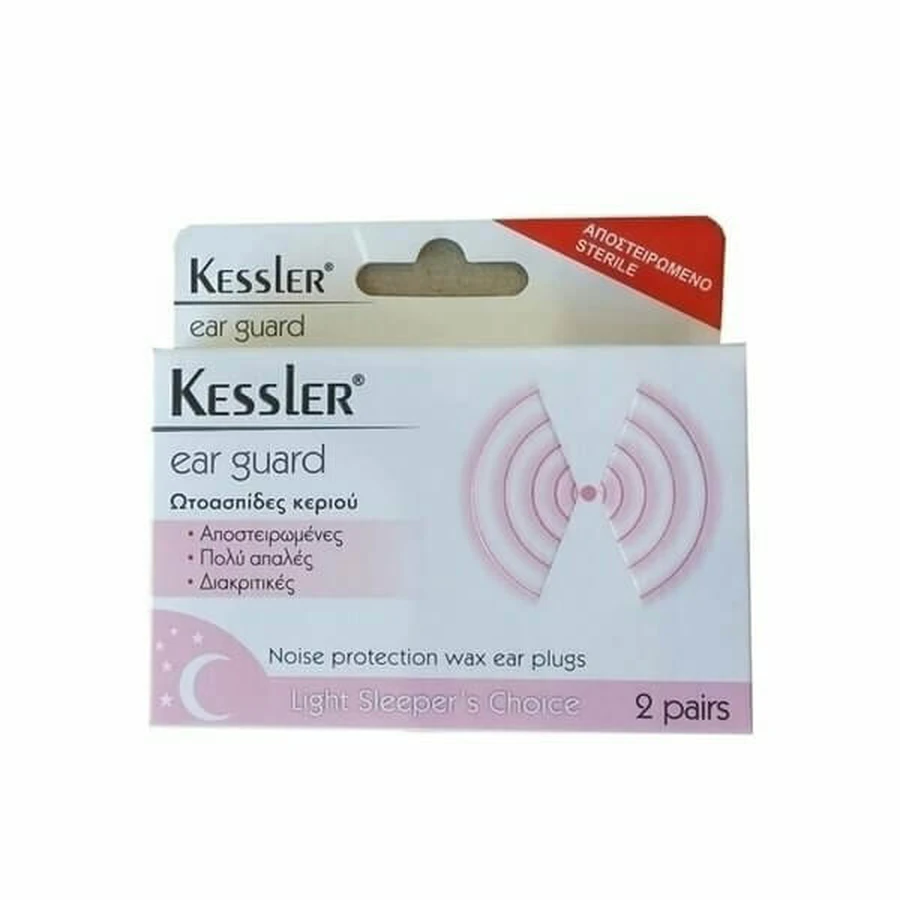 KESSLER Ear Guard Dopuri pentru urechi din ceară naturală 2 perechi