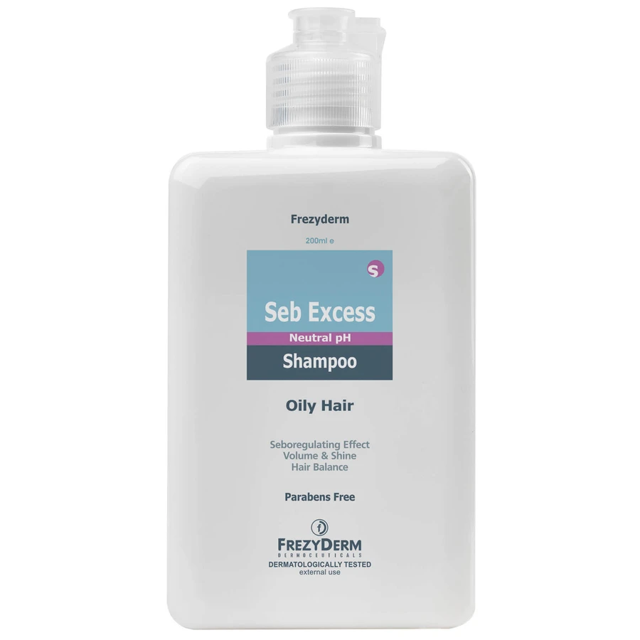 FREZYDERM Seb Excess Shampoo Gentle Shampoo That Regulates & Balances Oily, 200ml
